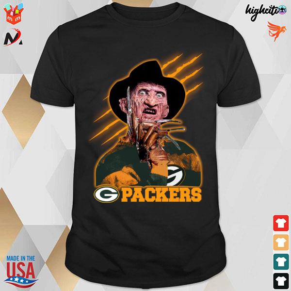 Official Freddy krueger Green Bay Packers halloween 2022 T-shirt