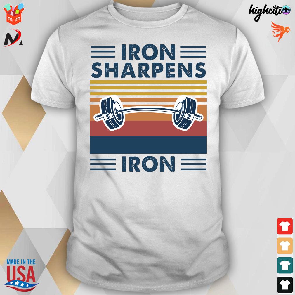 Official Iron Sharpens Iron Weight Lifting T-Shirt