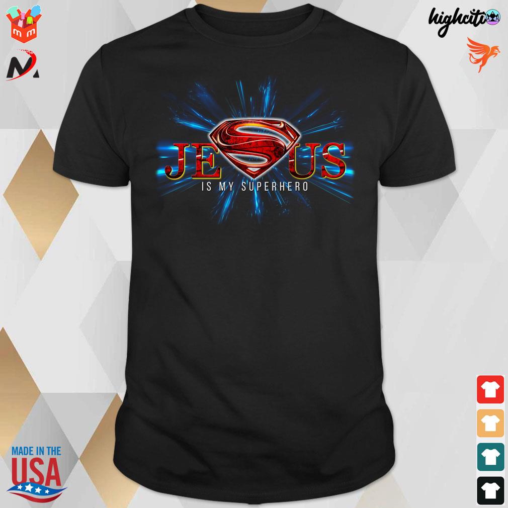 Official Jesus is my superhero superman logo T-shirt