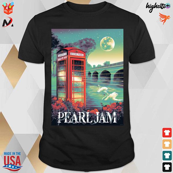 Official Pearl jam london uk hyde park T-shirt