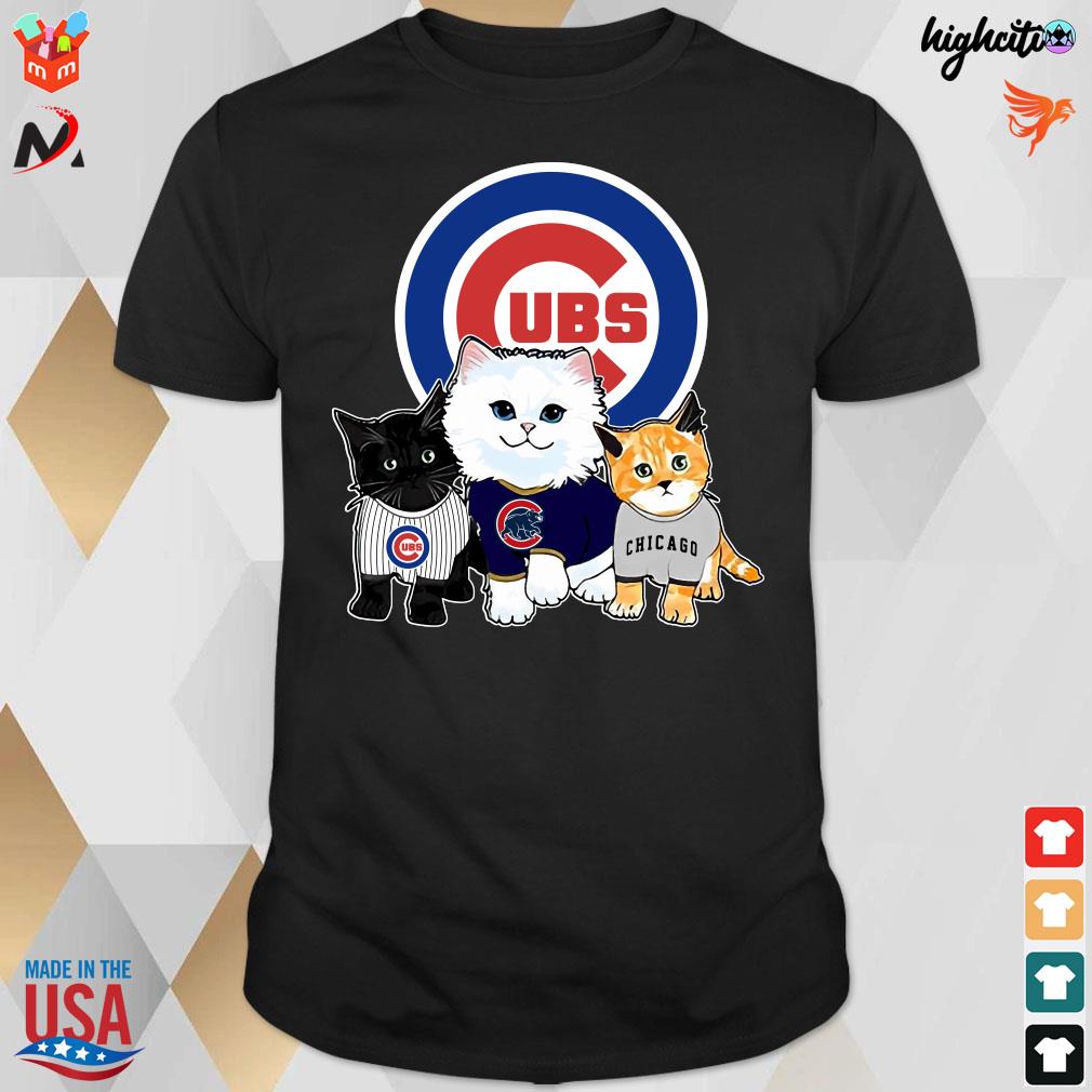 Official We Love Wrigley Chicago Cubs Baseball Fans And Cat Lovers Funny T-Shirt