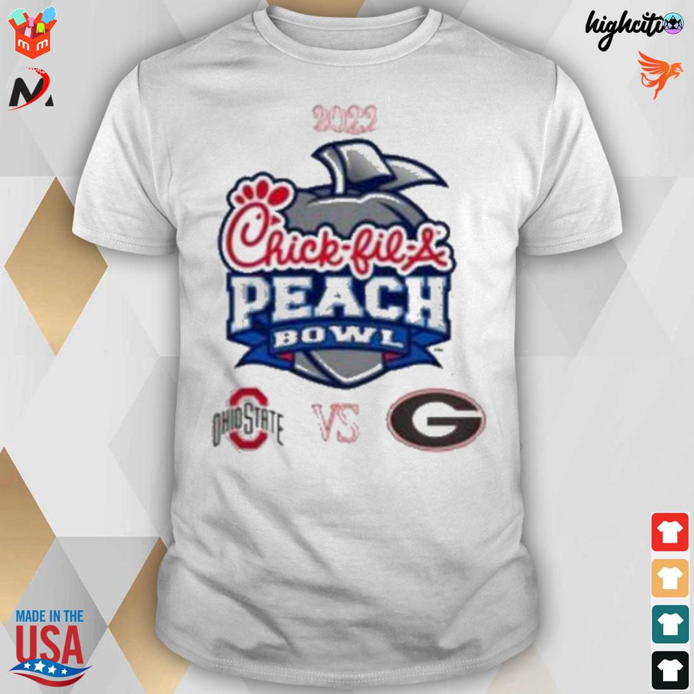 Ohio state university vs Georgia Bulldogs 2022 peach bowl apparel match-up t-shirt