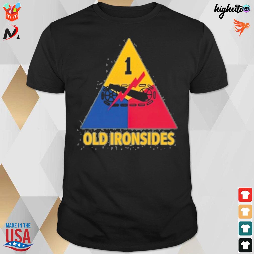 Olive army black knights 1st armored Division old ironsides rivalry pullover twohit t-shirt