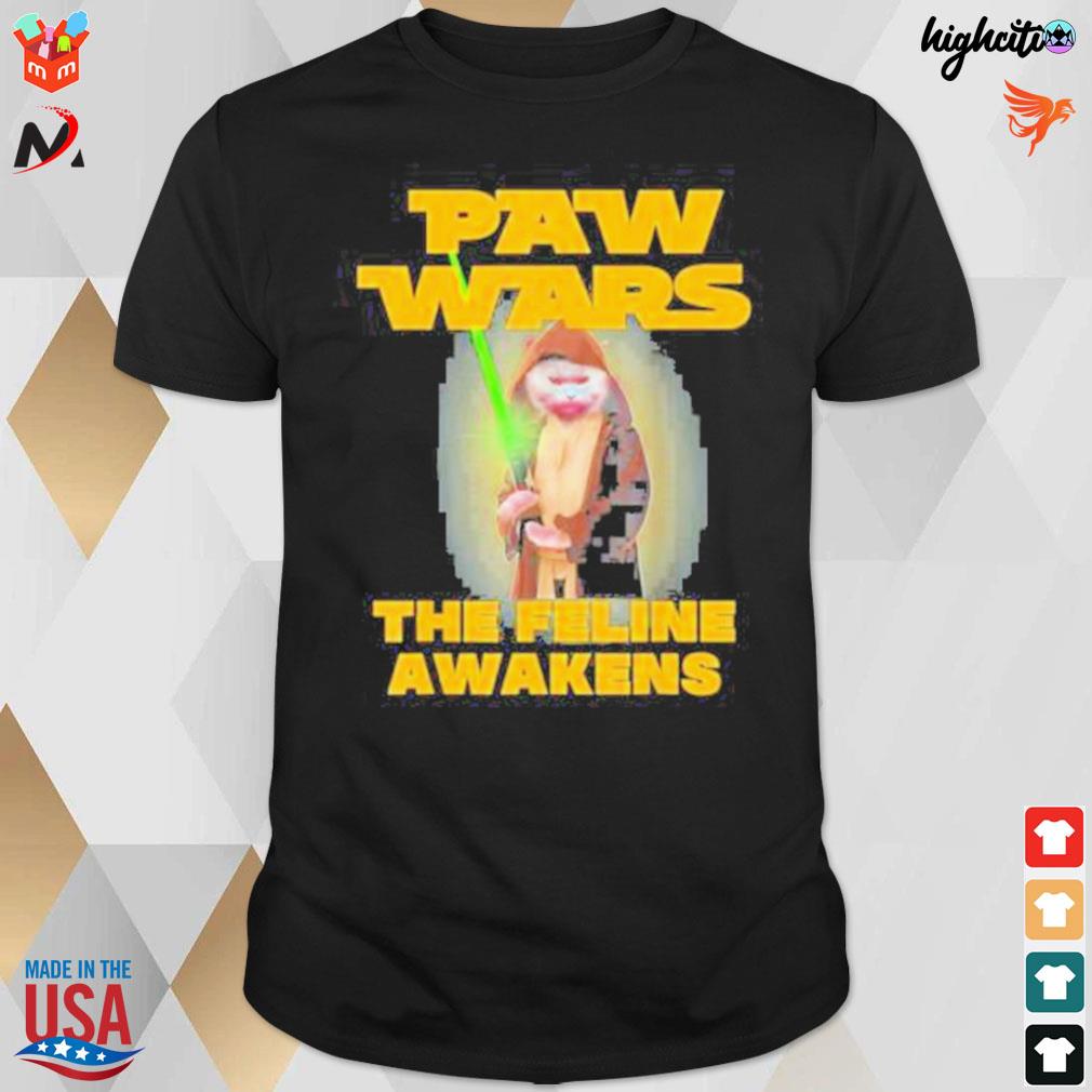 Paw wars the feline awakens t-shirt