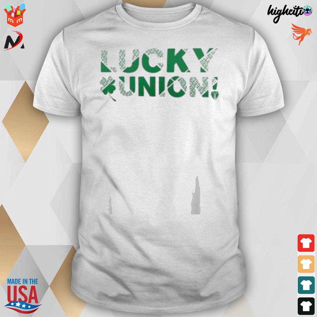 Philadelphia union white st. patrick's day lucky t-shirt