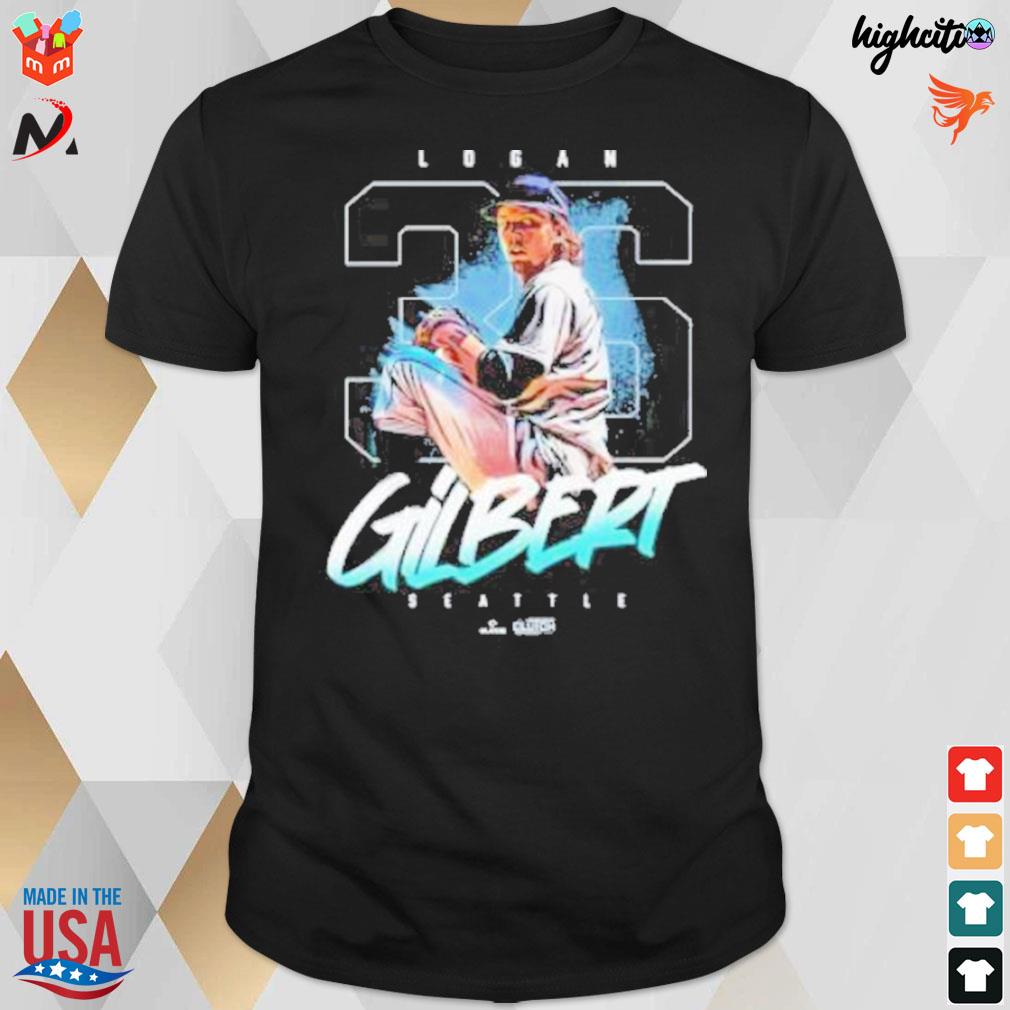 Seattle mariners baseball 36 Logan Gilbert mlbpa t-shirt