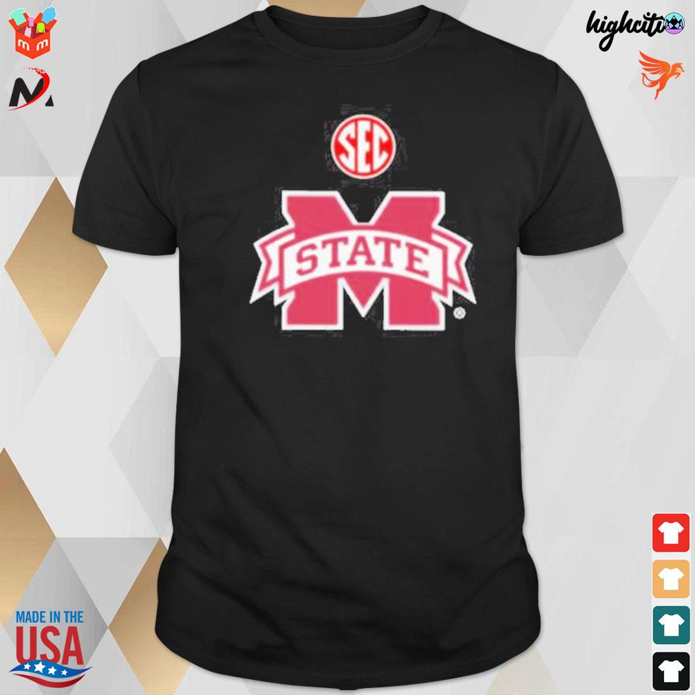 Sec logo and Mississippi state Bulldogs logo t-shirt