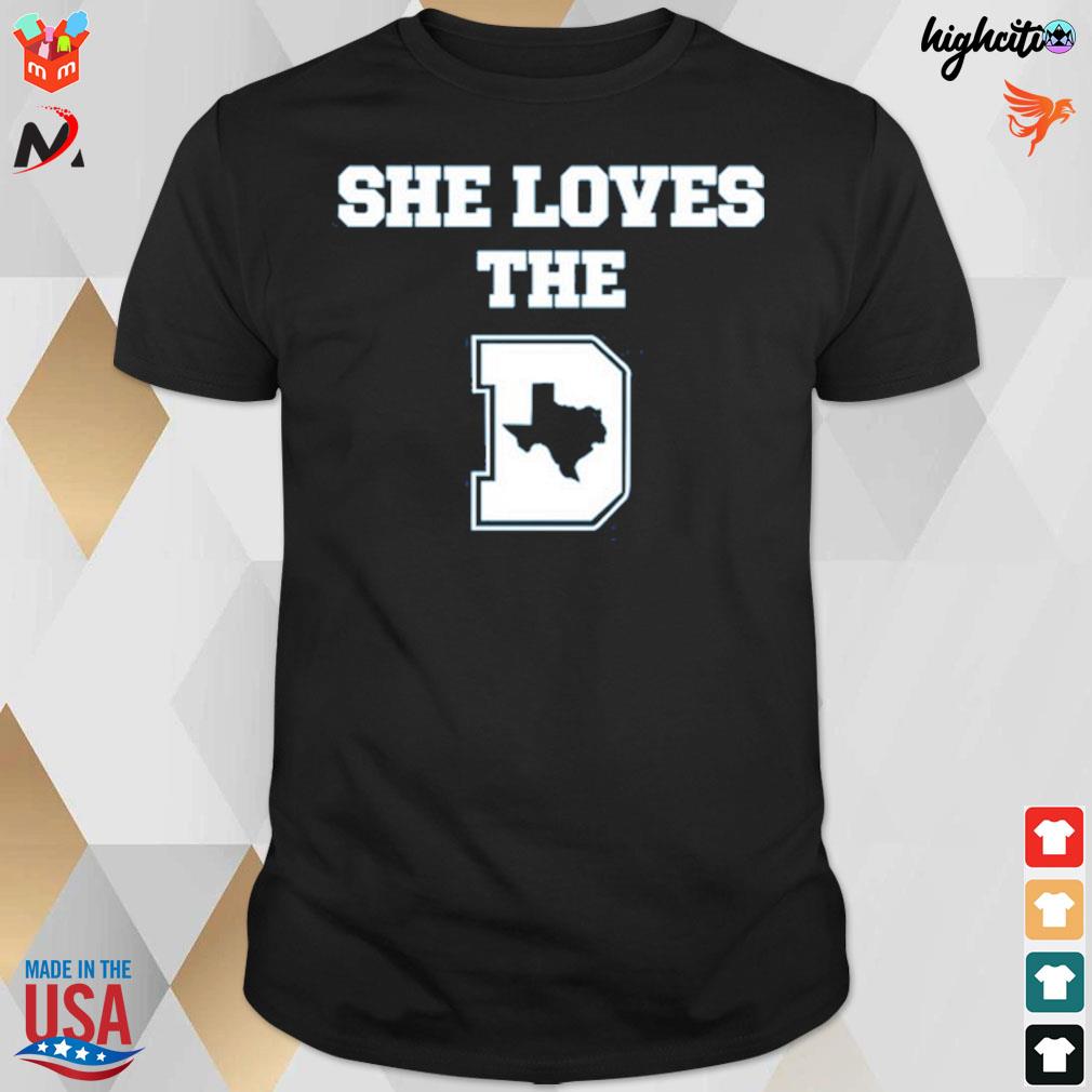She loves the Dallas Cowboys Texas t-shirt