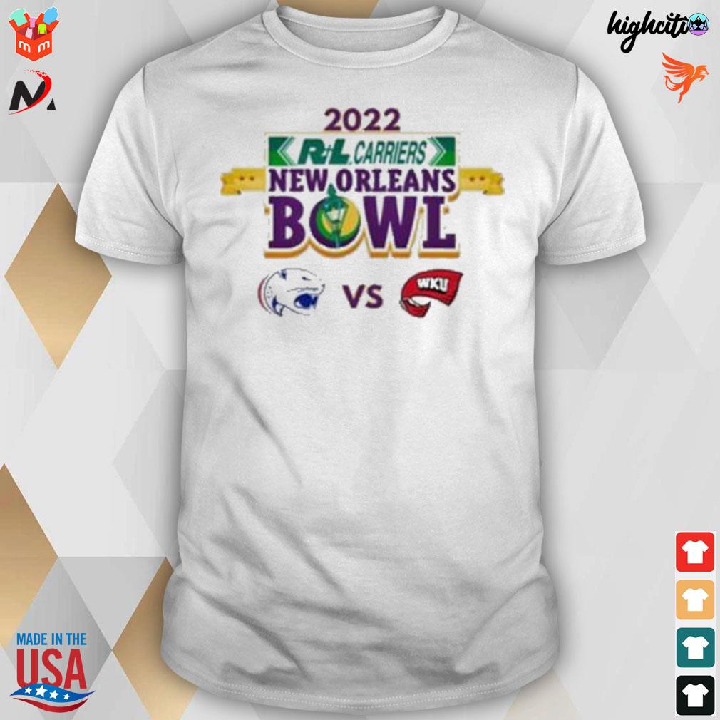 South Alabama vs Western Kentucky 2022 r+l carriers ​new orleans bowl matchup t-shirt