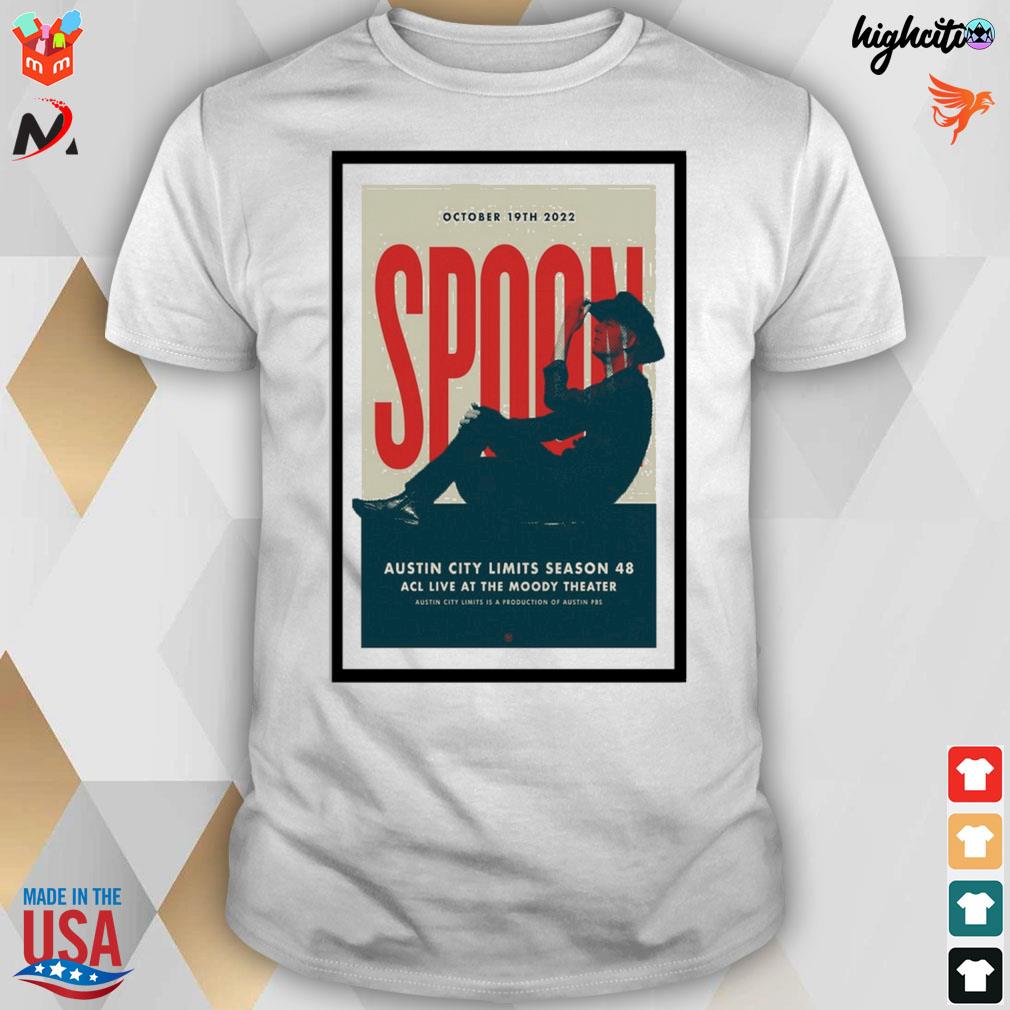 Spoon band Austin city limits season 48 poster t-shirt