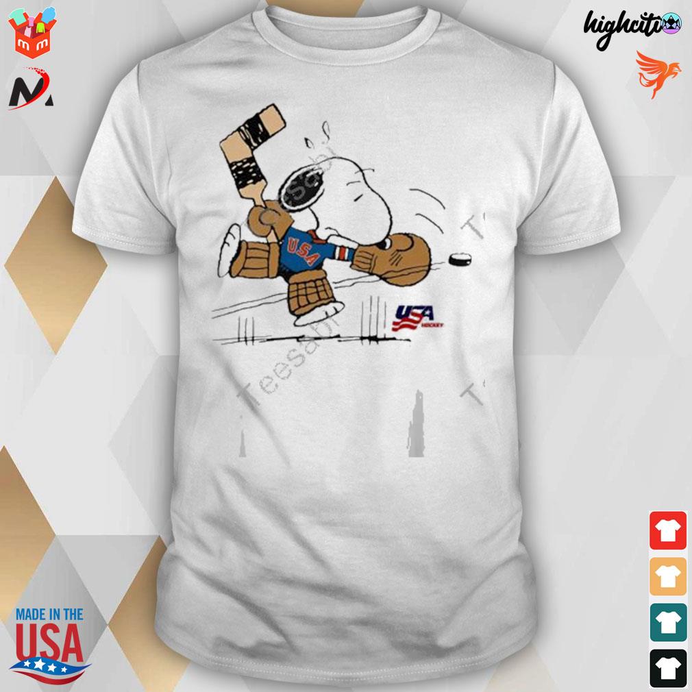Streaker sport x Peanuts usa hockey Snoopy goalie t-shirt