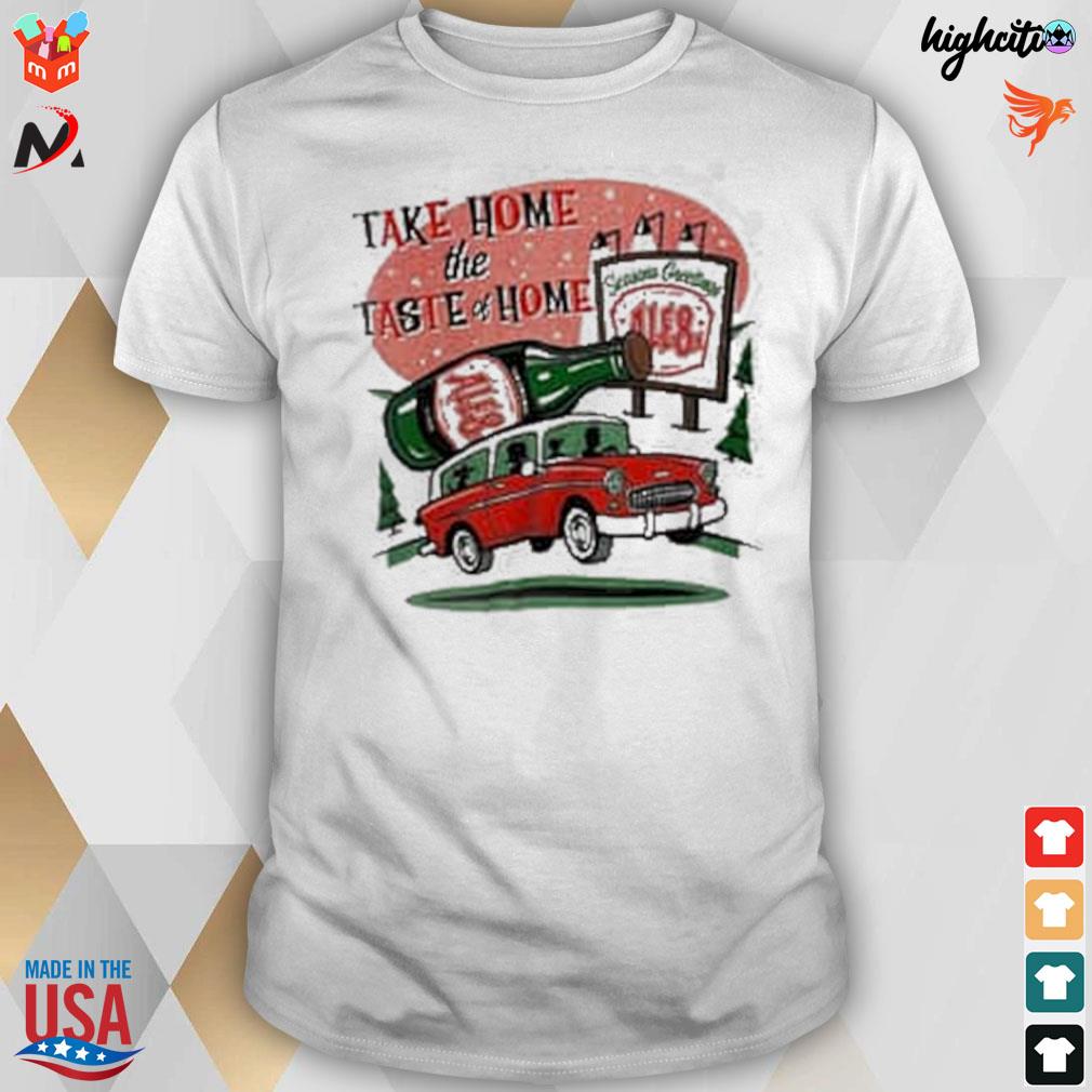 Take home the tasite and home ale-8 holiday raglan t-shirt