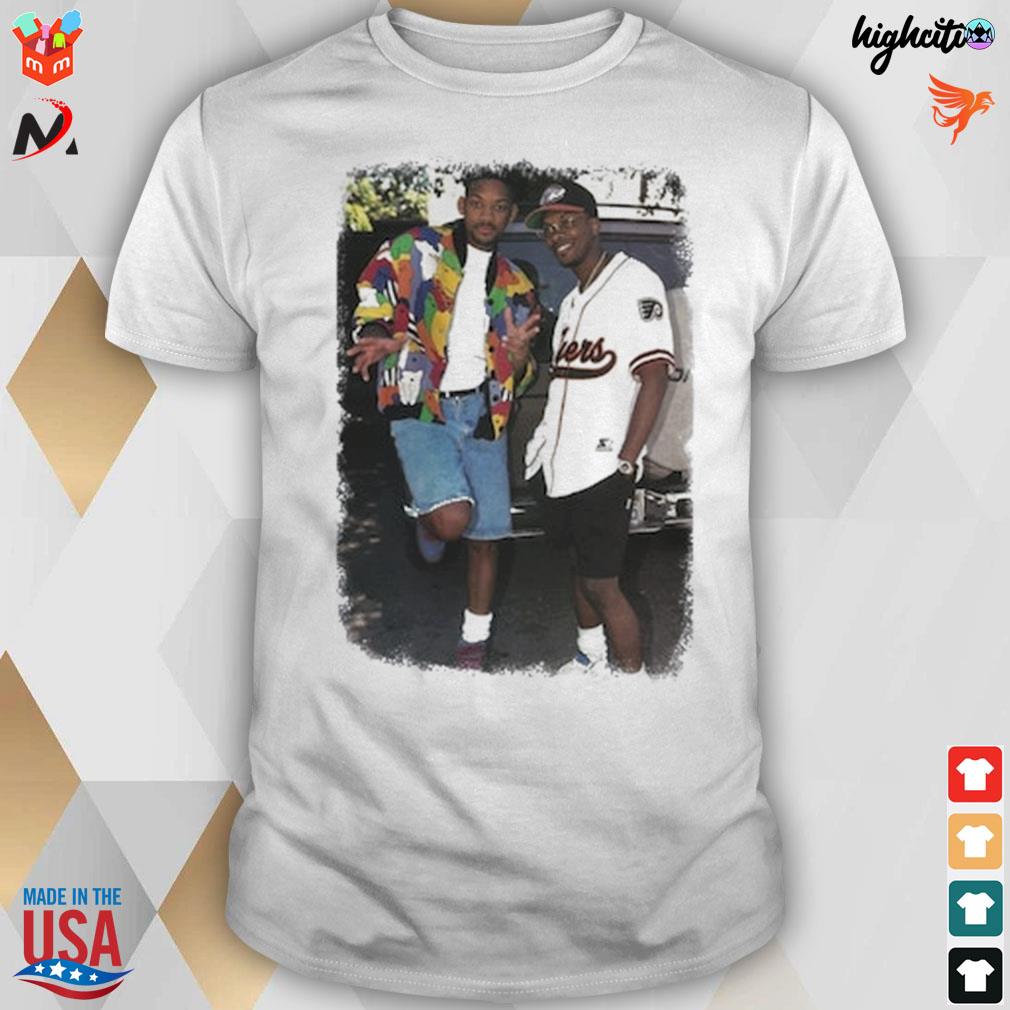 The fresh prince of bel air 90's fashion style Will Smith DJ Jazzy Jeff t-shirt