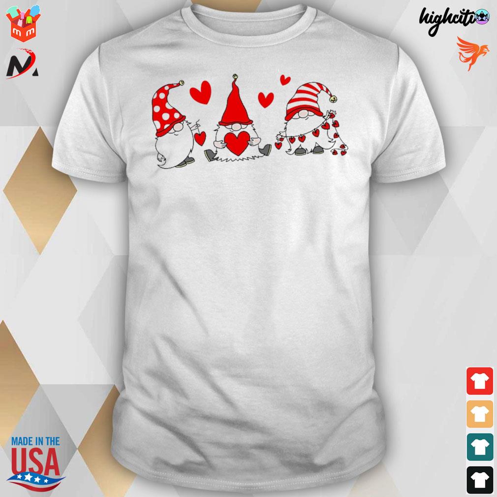 Valentine Gnomes hearts t-shirt