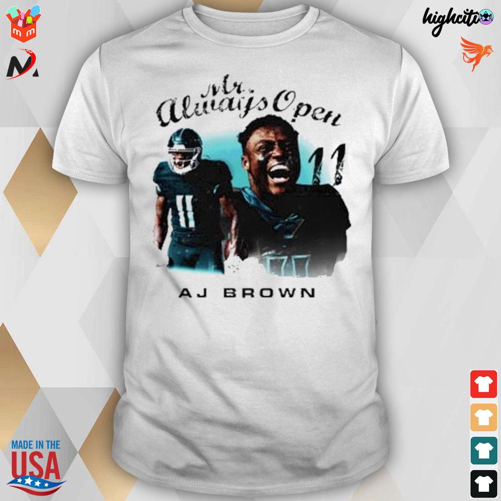 Vintage mr. always open Aj Brown t-shirt