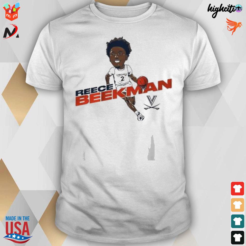 Virginia basketball Reece Beekman caricature t-shirt