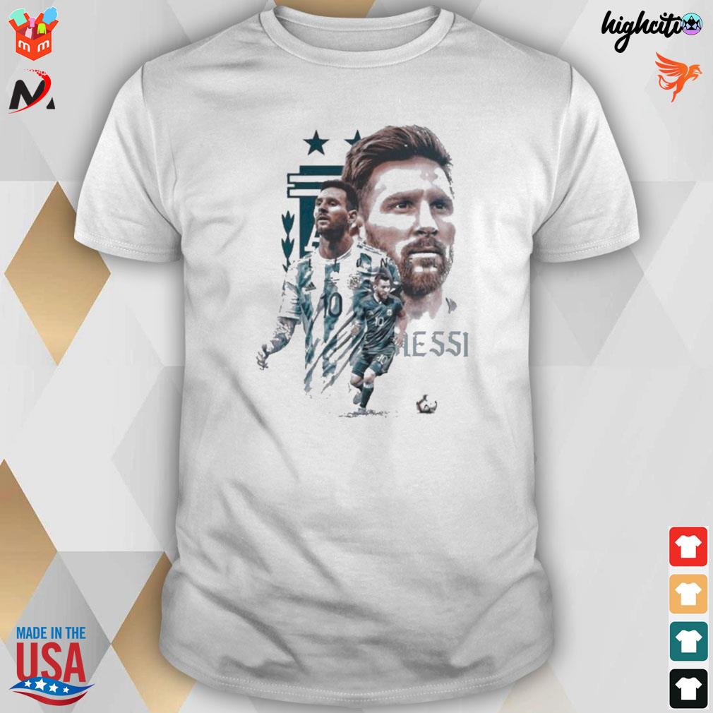 World cup 2022 Lionel Messi aesthetic Argentina player t-shirt