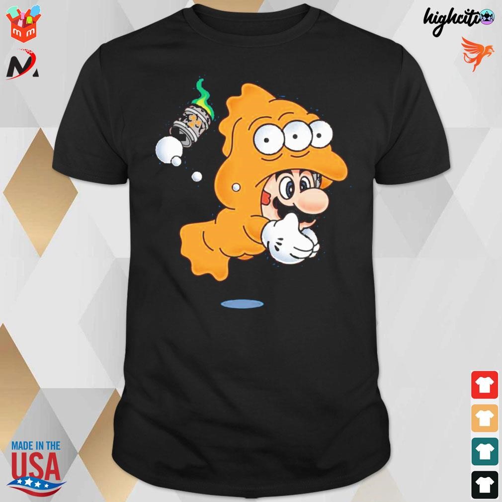 Super blinky suit Mario and Blinky from the Simpsons t-shirt