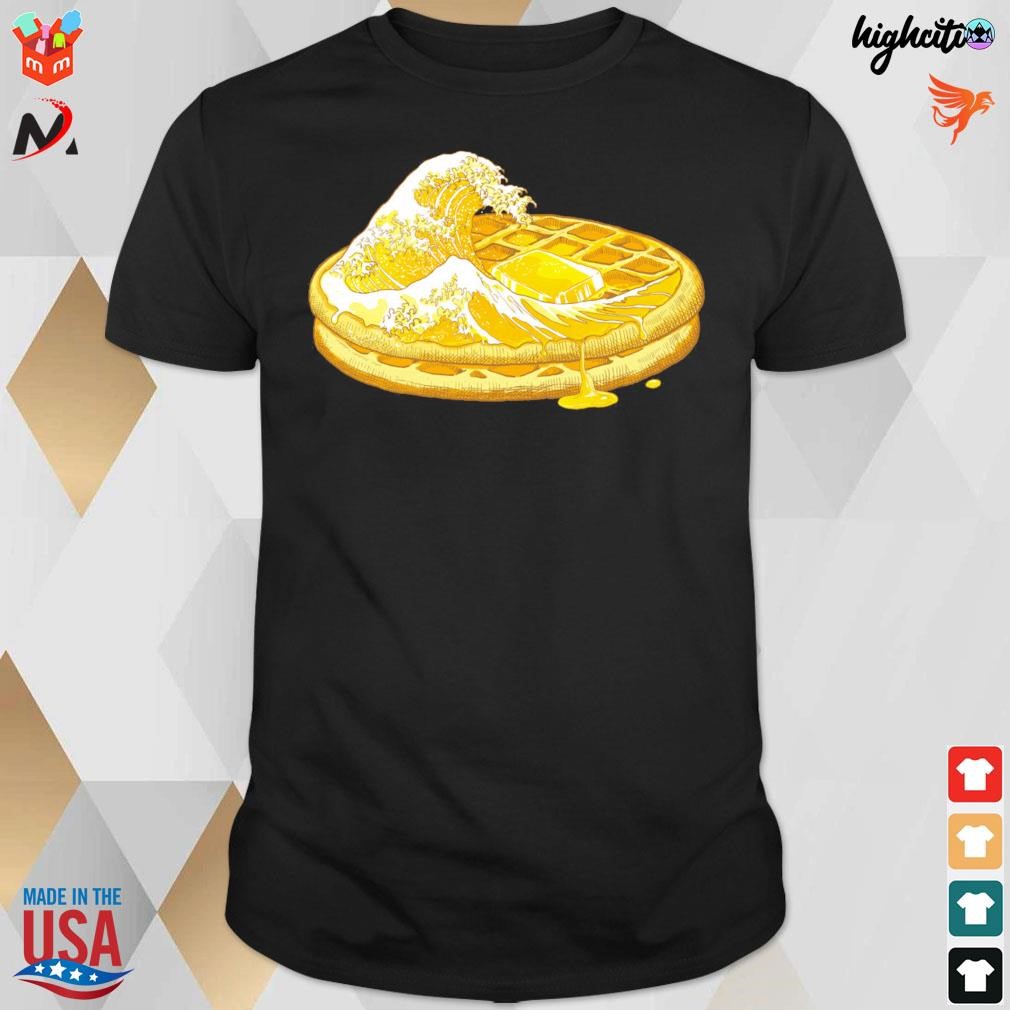 The great waffle and hunny Great Wave off Kanagawa t-shirt