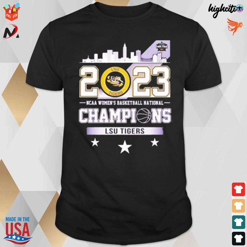 2023 ncaa women's basketball national champions Lsu tigers skyline t-shirt