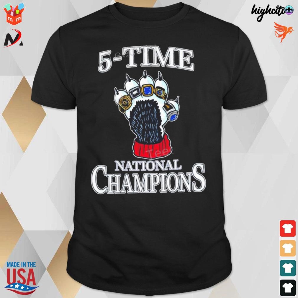 5 time national champions t-shirt