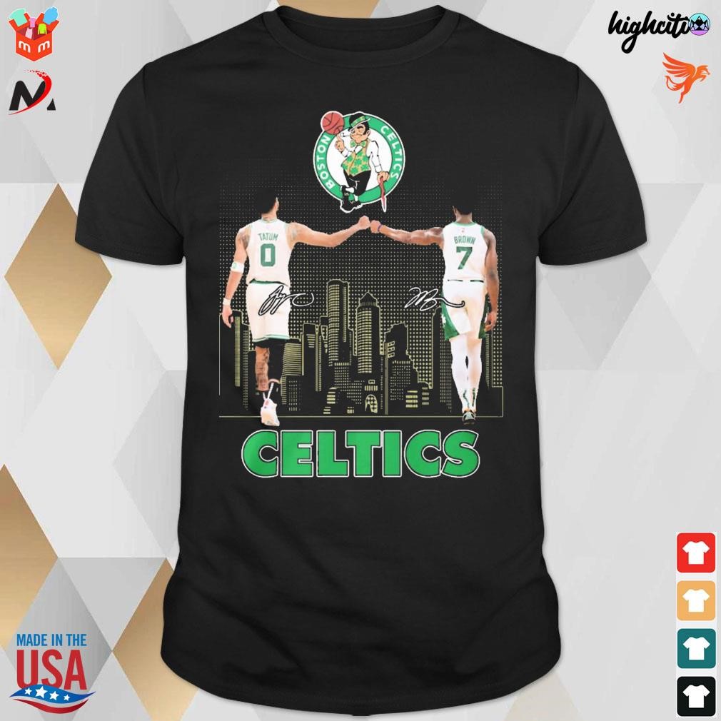Boston Celtics Tatum and Brown signatures t-shirt