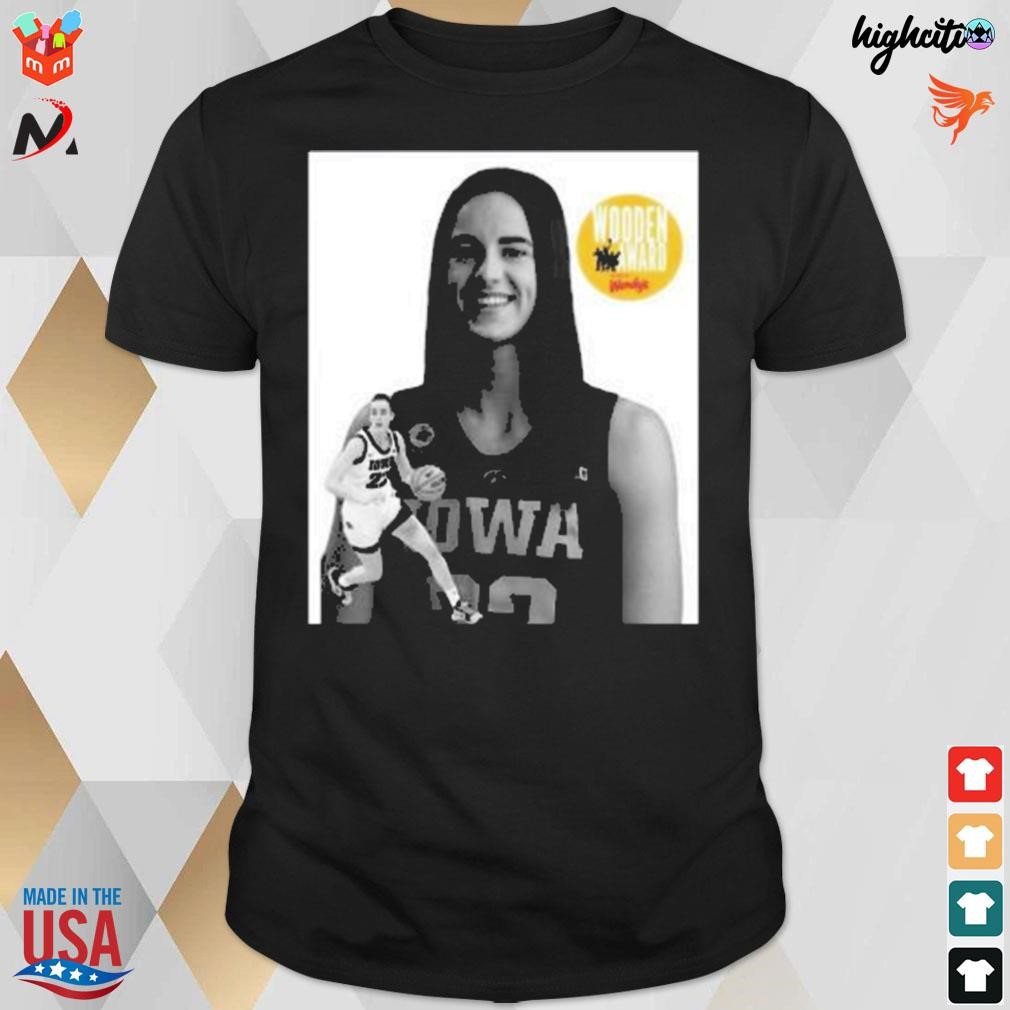 Caitlin Clark wooden award Iowa Hawkeyes t-shirt