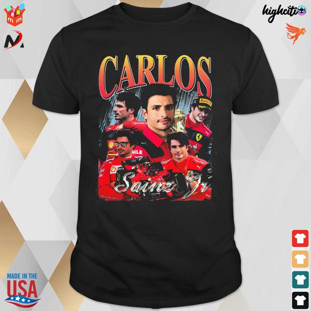 Carlos Sainz Jr vintage formula racing f1 t-shirt