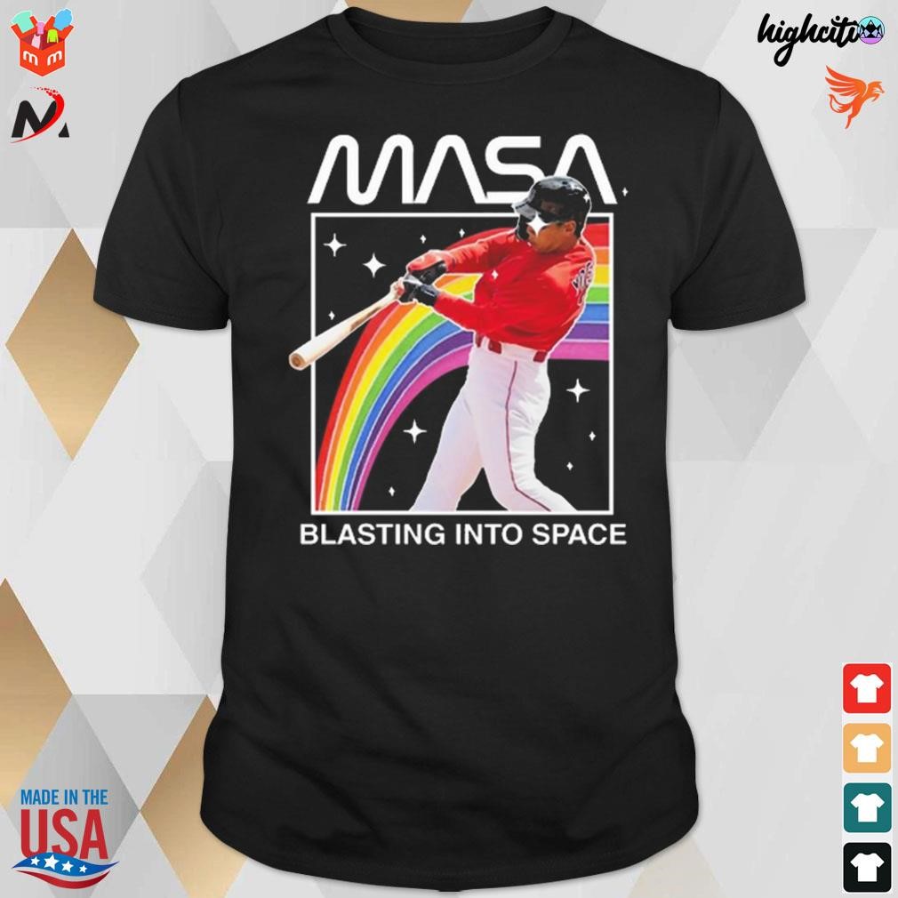 Pete Blackburn masa blasting into space t-shirt