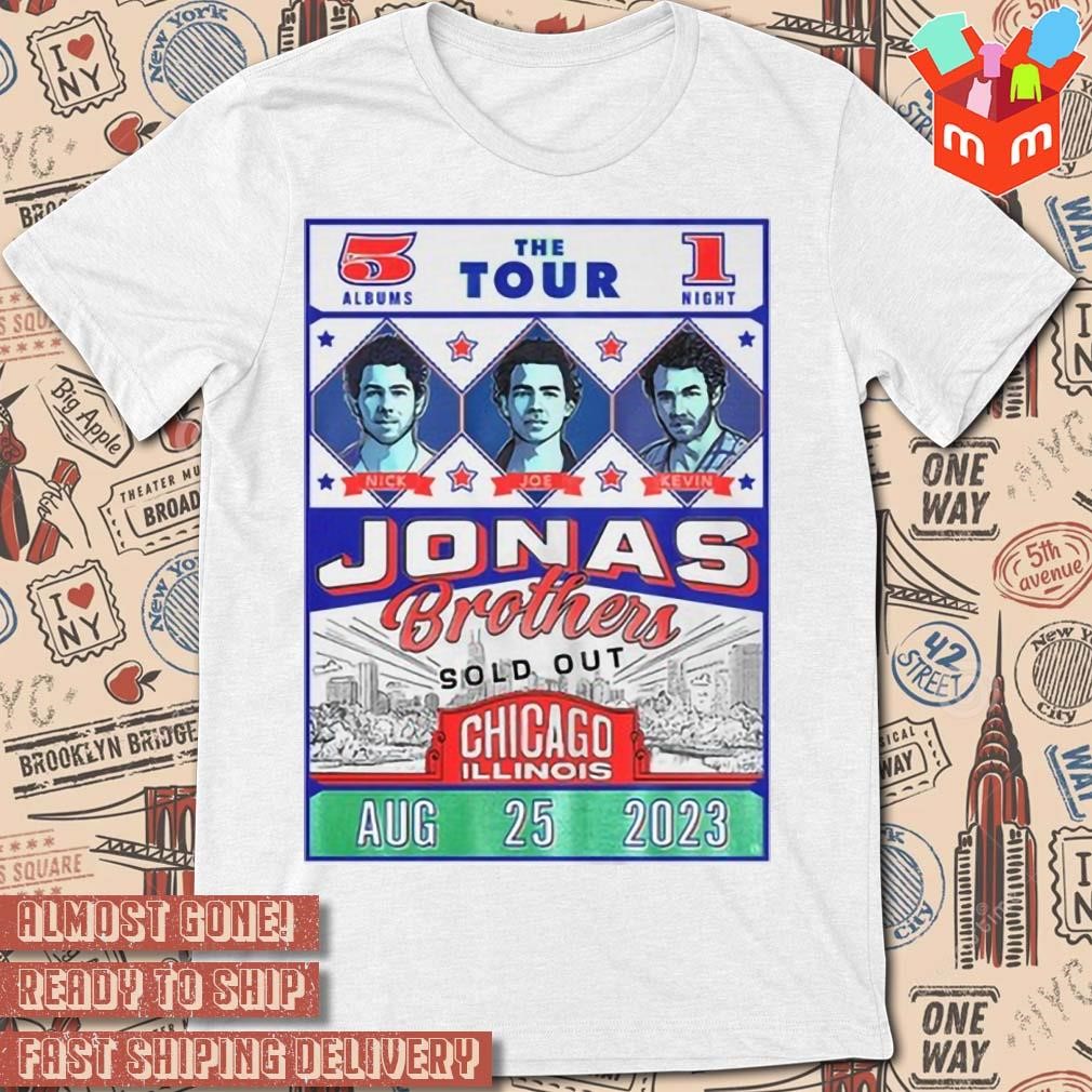 2023 Jonas Brothers Concert Chicago art poster design T-shirt