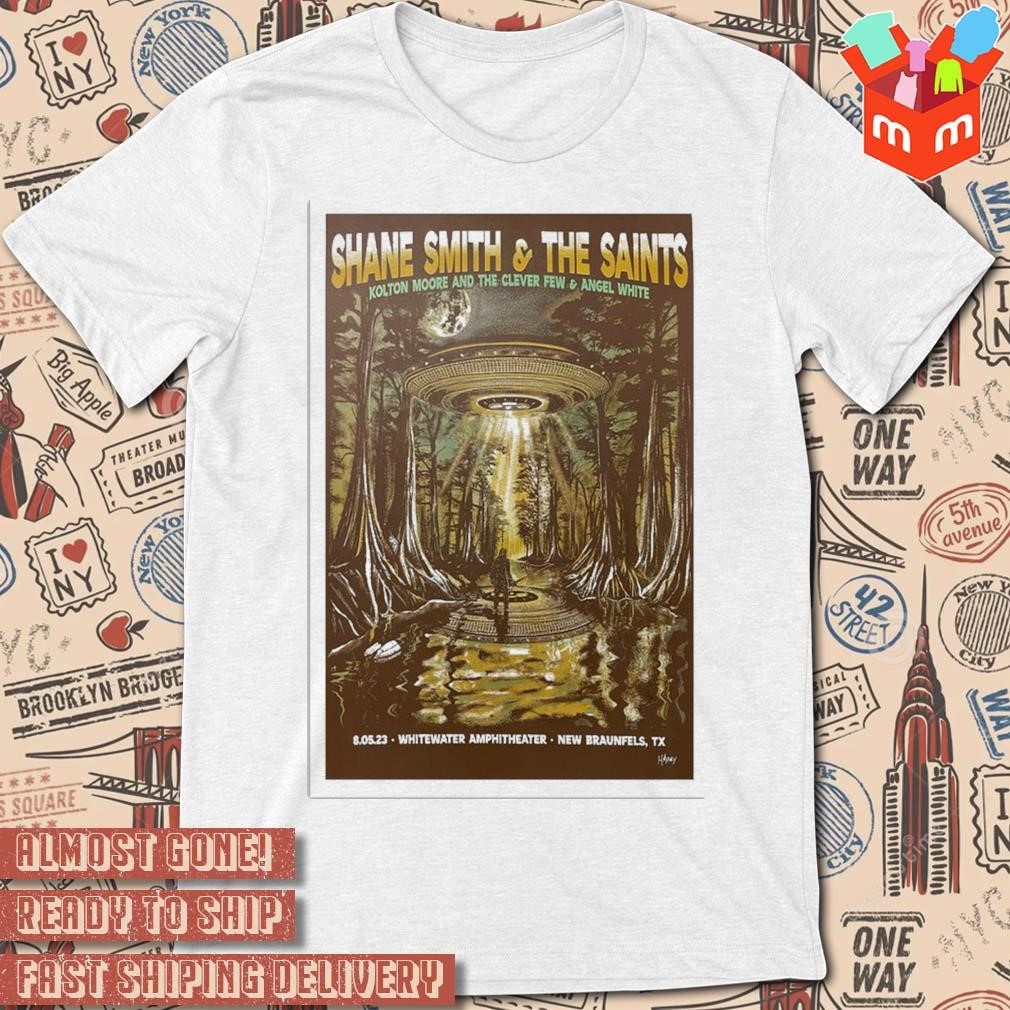 2023 Shane Smith and the saints tour new braunfels TX art poster design t-shirt