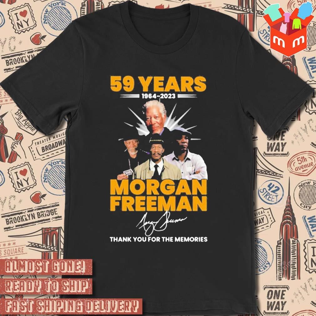 59 Years 1964 – 2023 Morgan Freeman Thank You For The Memories photo design T-shirt