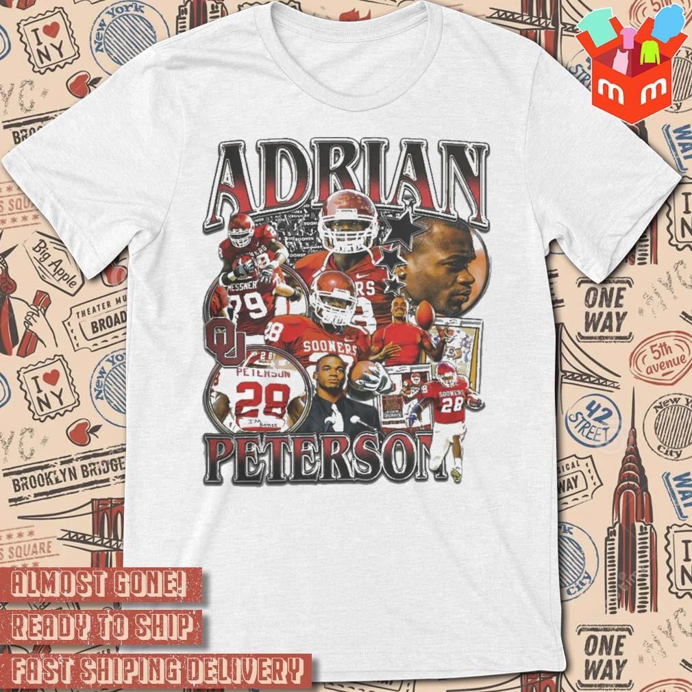 Adrian Peterson Oklahoma photo design t-shirt