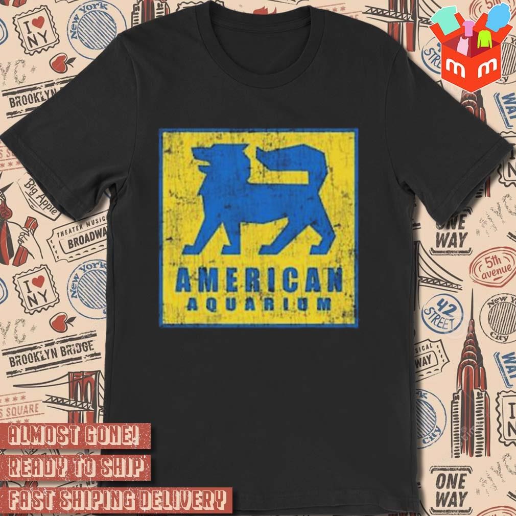 American aquarium shop shitty kitty wolf t-shirt