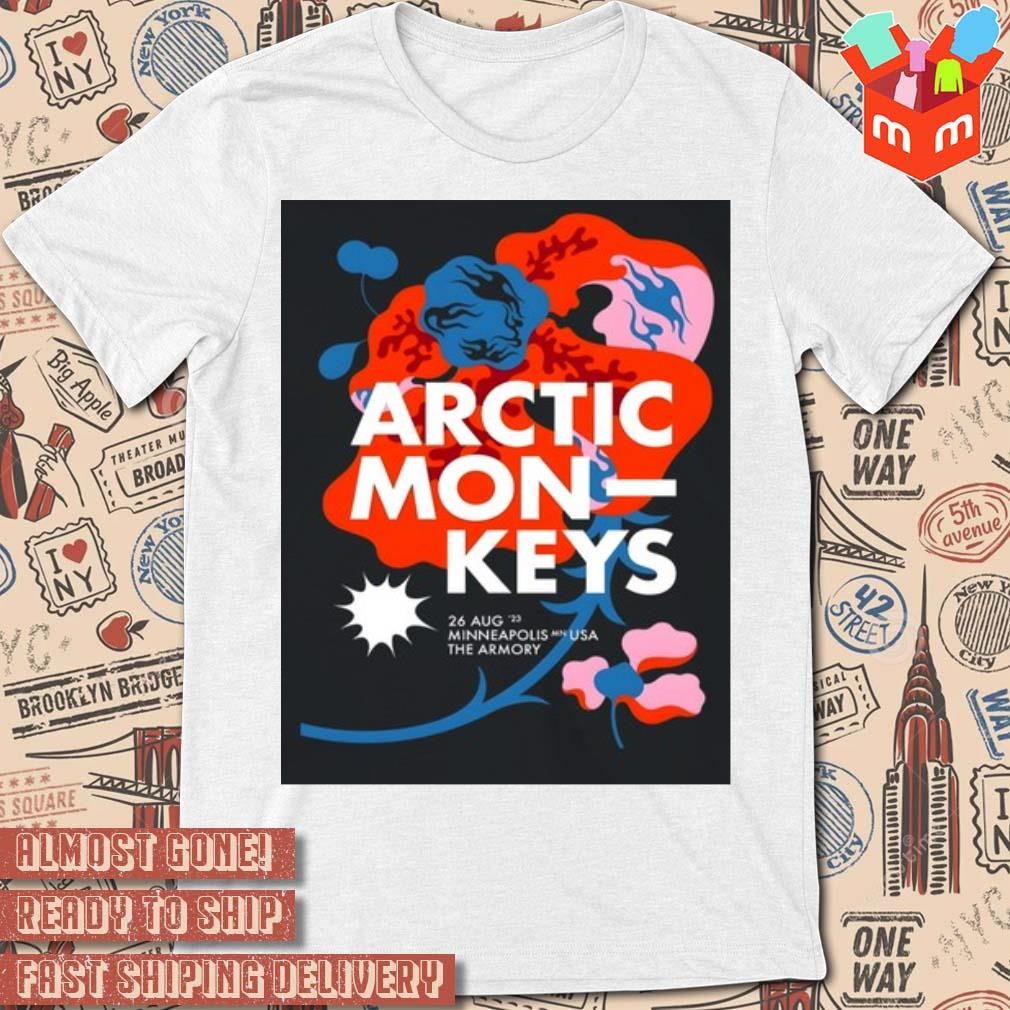 Arctic Monkeys August 26 2023 Minneapolis MN USA North America art poster design T-shirt