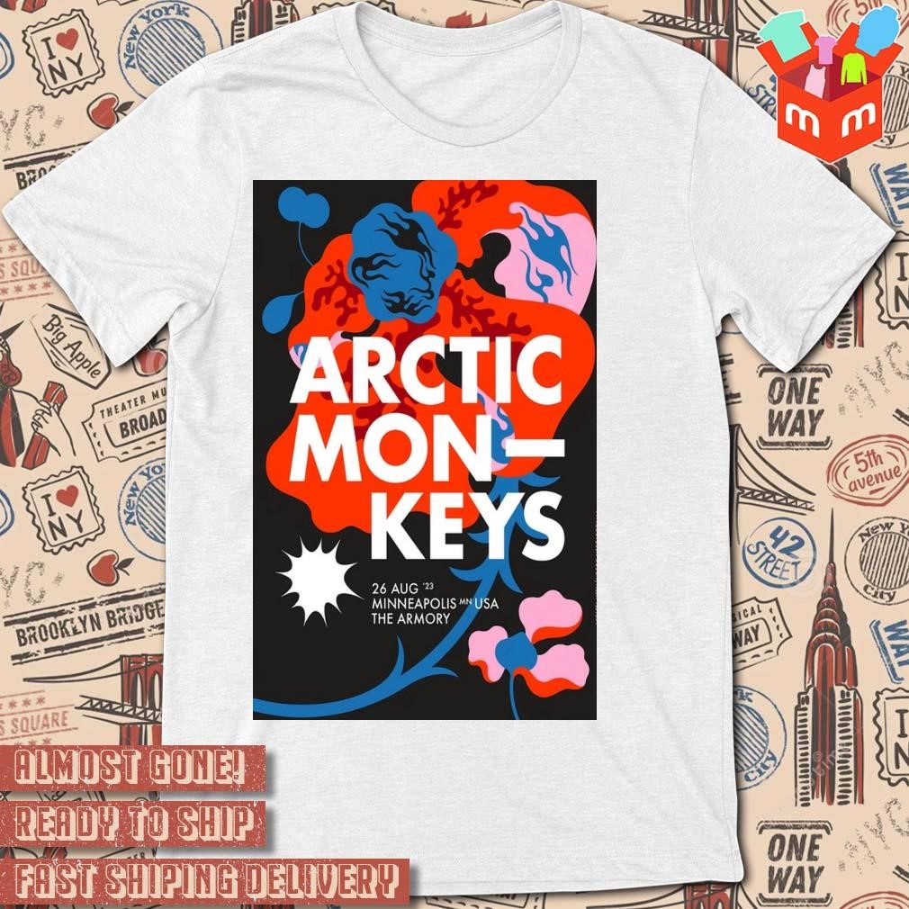 Arctic Monkeys August 26 2023 Minneapolis Minnesota art poster design T-shirt