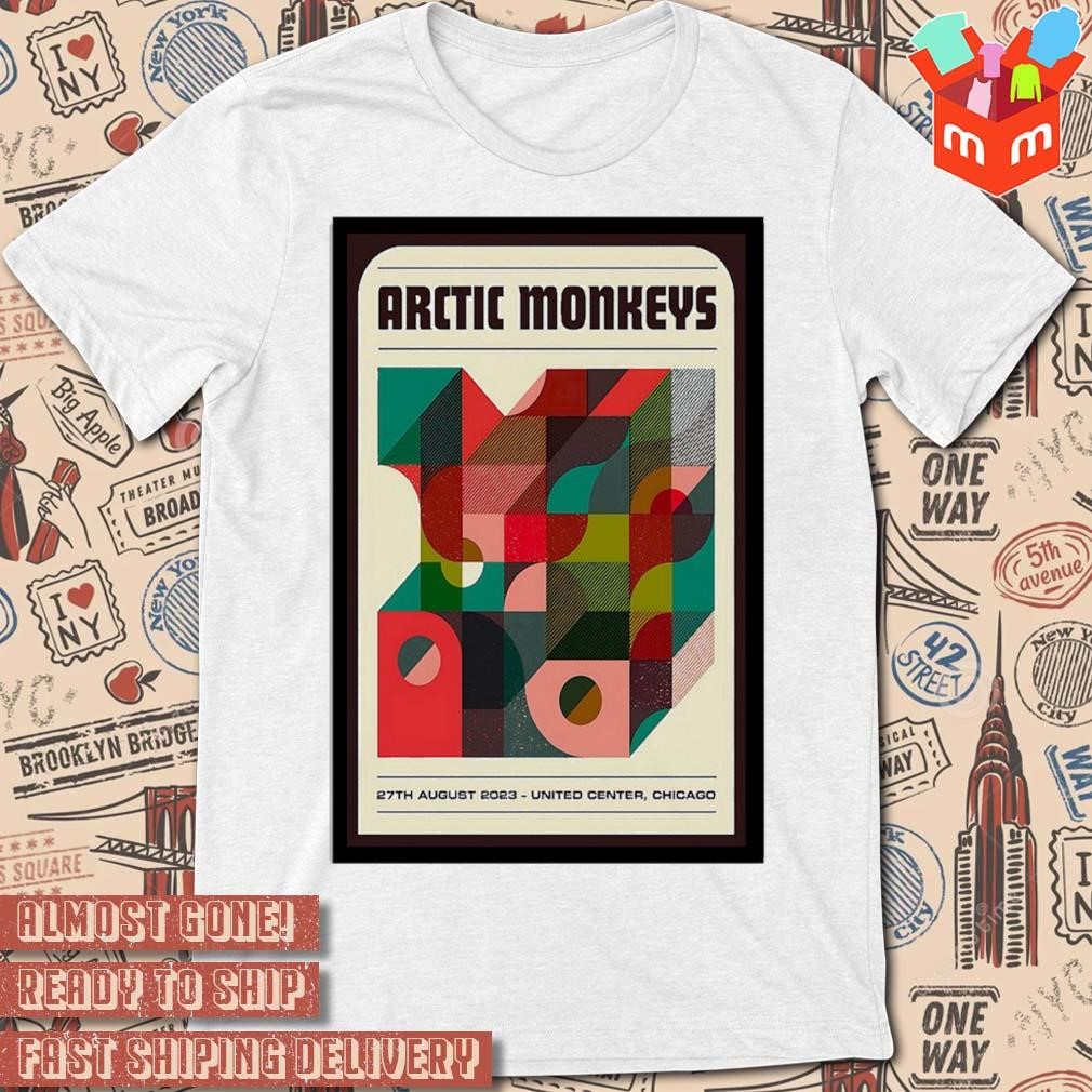 Arctic monkeys august 27 2023 united center Chicago IL art poster design t-shirt