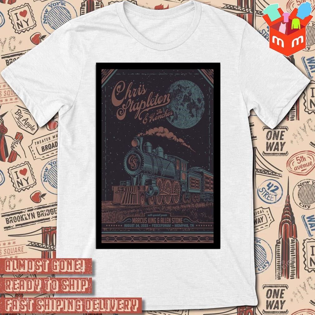 August 24 2023 Chris Stapleton fedexforum Memphis TN event art poster design t-shirt