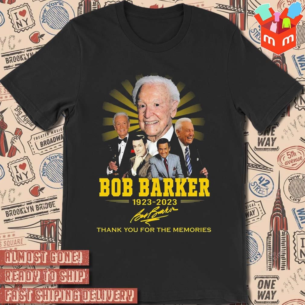 Bob Barker 1923 2023 thank you for the memories signature photo design t-shirt
