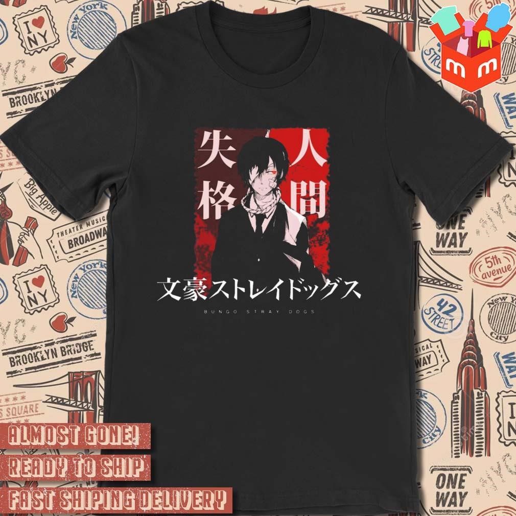 Bsd dazai osamu manga anime cartoon art design t-shirt