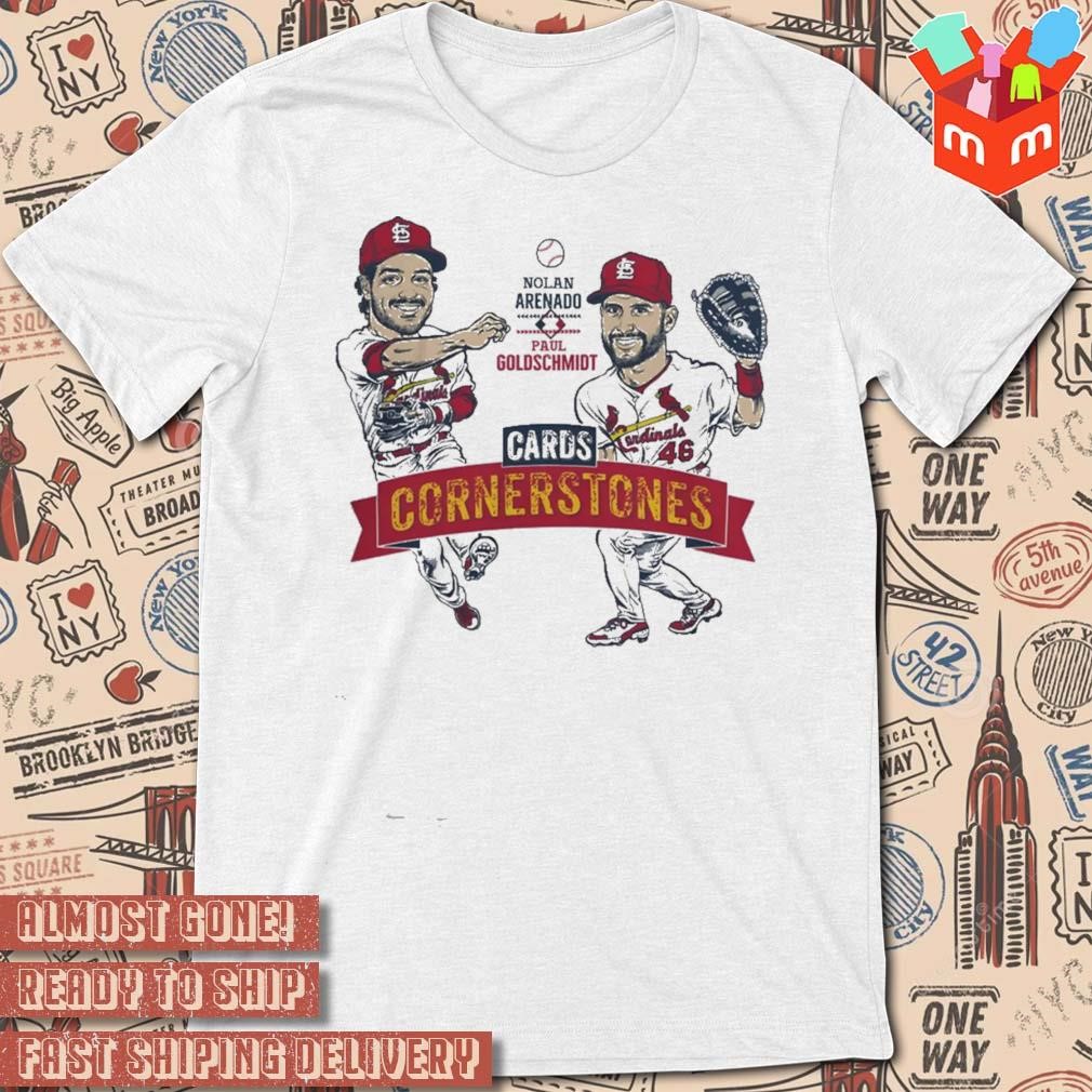 Cardinals magazine St. Louis Cardinals Nolan arenado Paul goldschmidt cards cornerstones 2023 art design t-shirt