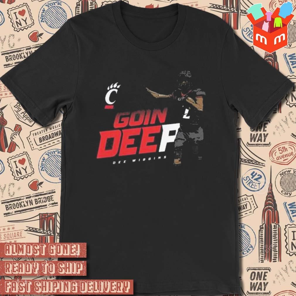 Cincinnati bearcats dee higgins goin' deep art design t-shirt