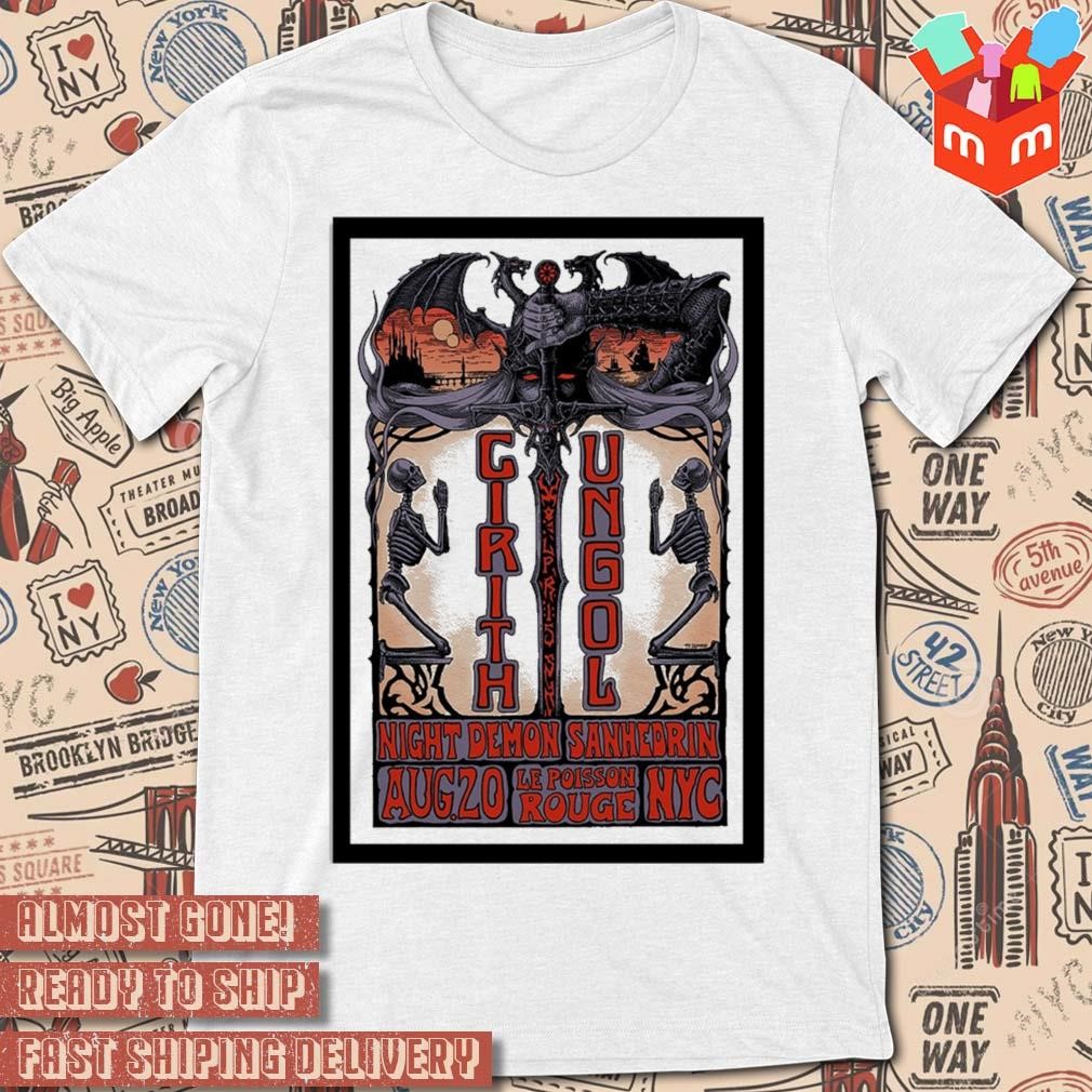 Cirith ungol New York Le Poisson rouge aug 20 2023 art poster design t-shirt