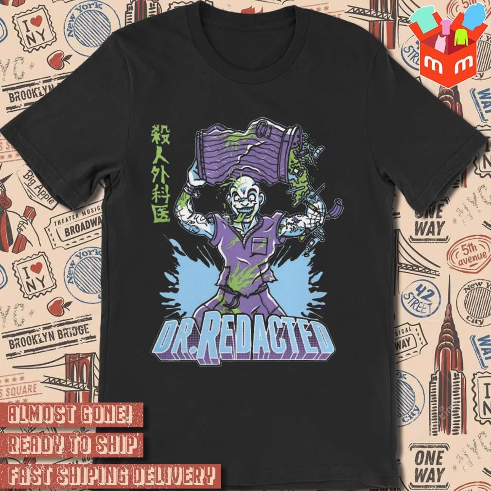 Clothing deathmatch worldwide dr. redacted redacted avenger art design t-shirt