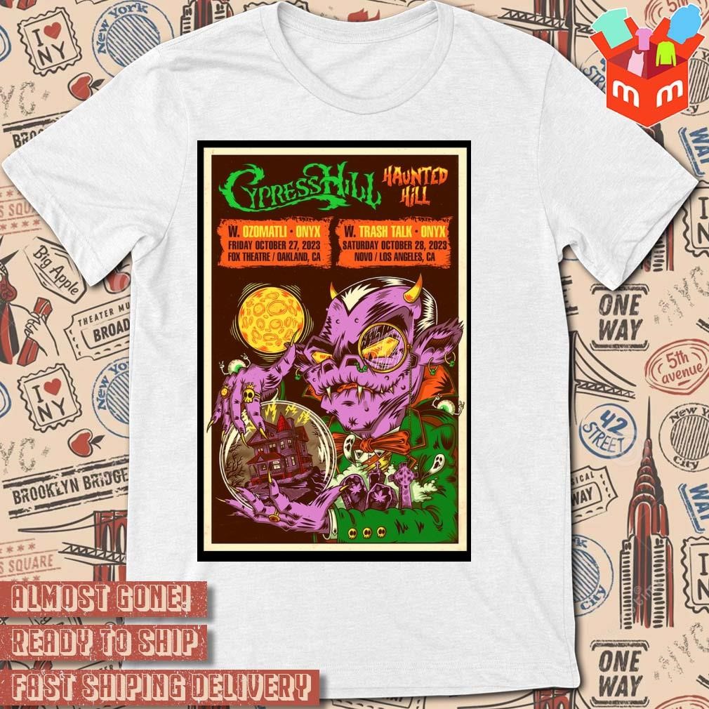 Cypress Hill Haunted Hill Oct 2023 Event art poster design T-shirt