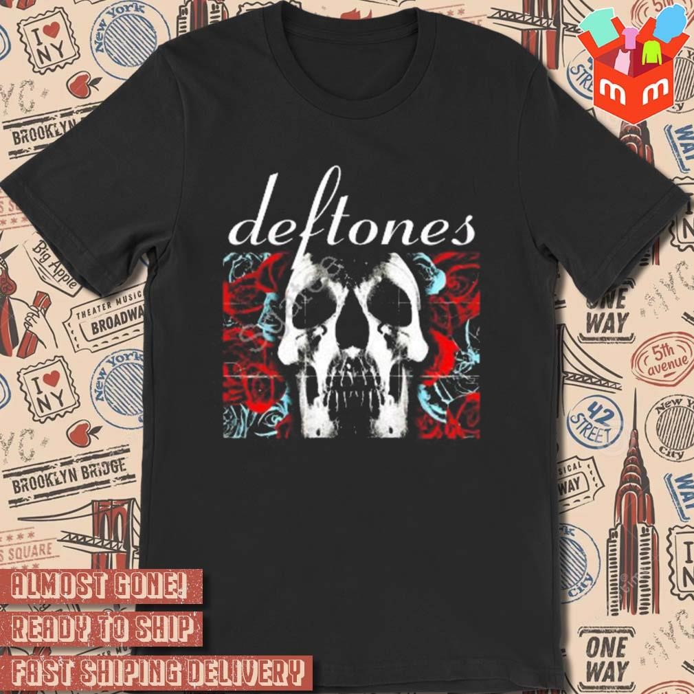 Deftones 20 years merch skull art design t-shirt