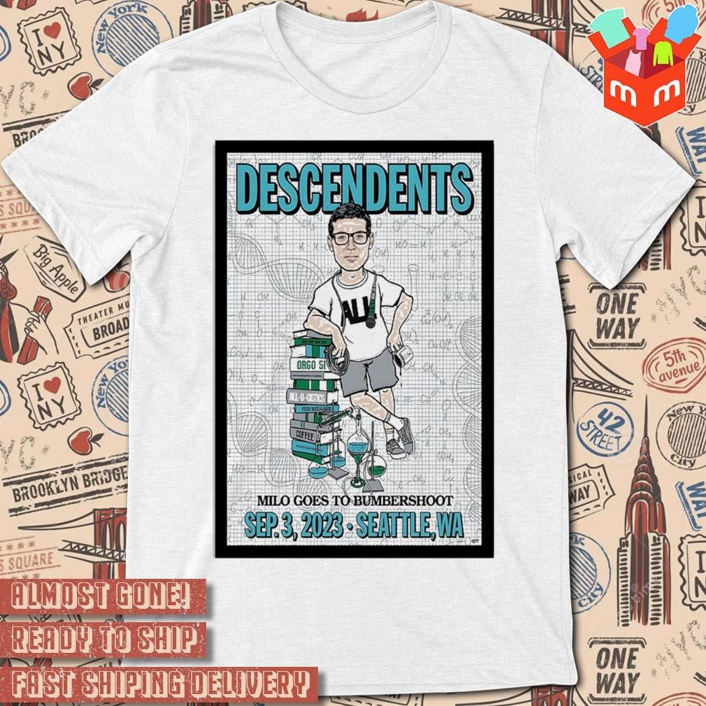 Descendents tour 2023 Seattle WA art poster design t-shirt
