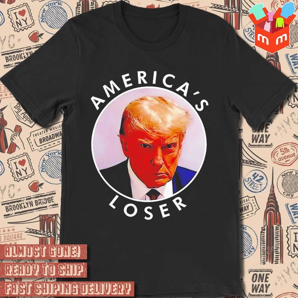 Donald Trump shot americas loser photo design t-shirt
