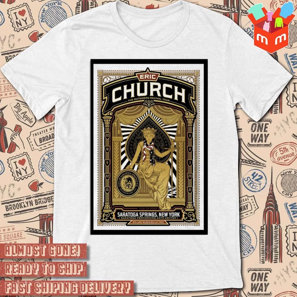 Eric Church tour 2023 Saratoga Springs NY art poster design t-shirt