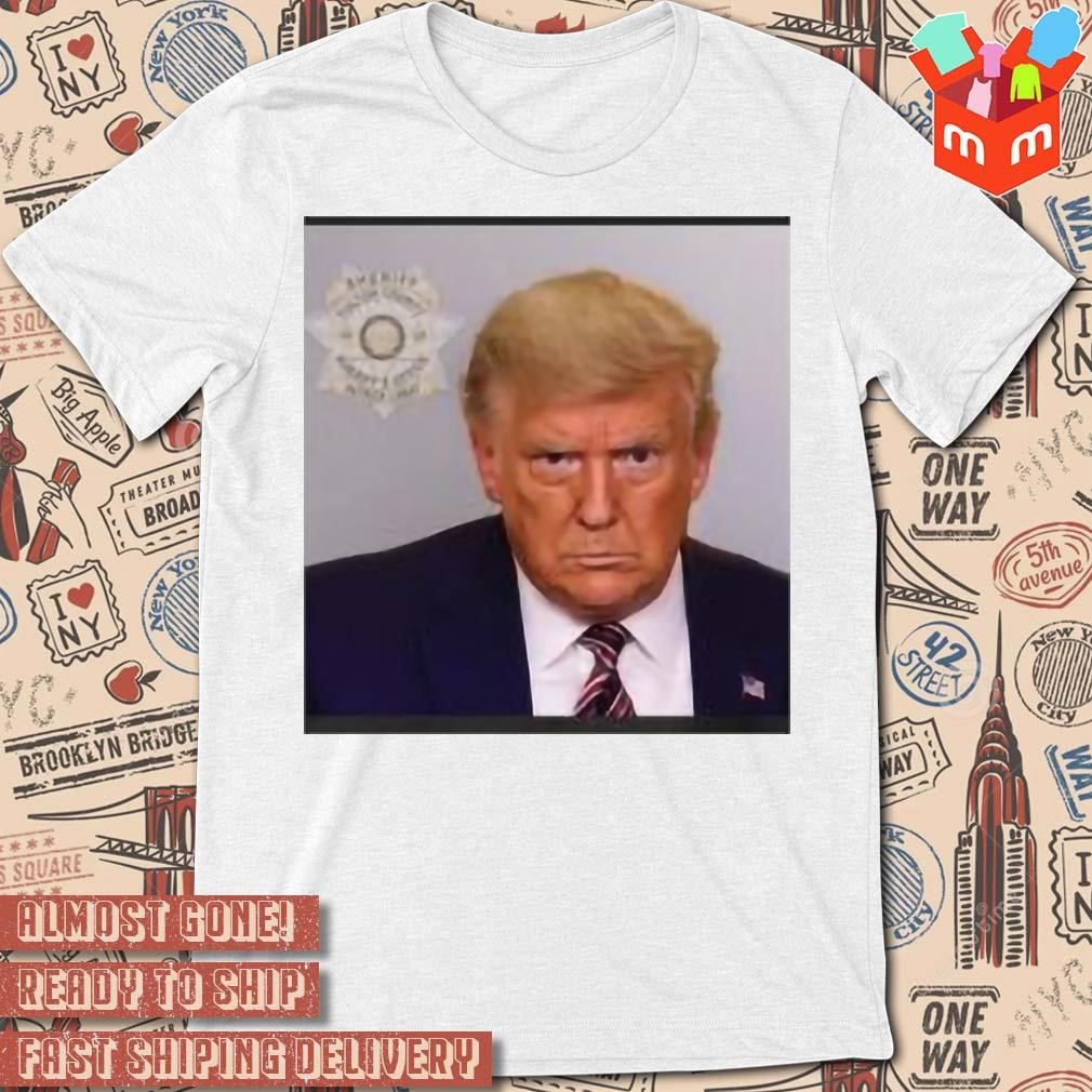 Former President Donald Trump Mugshot photo design T-shirt